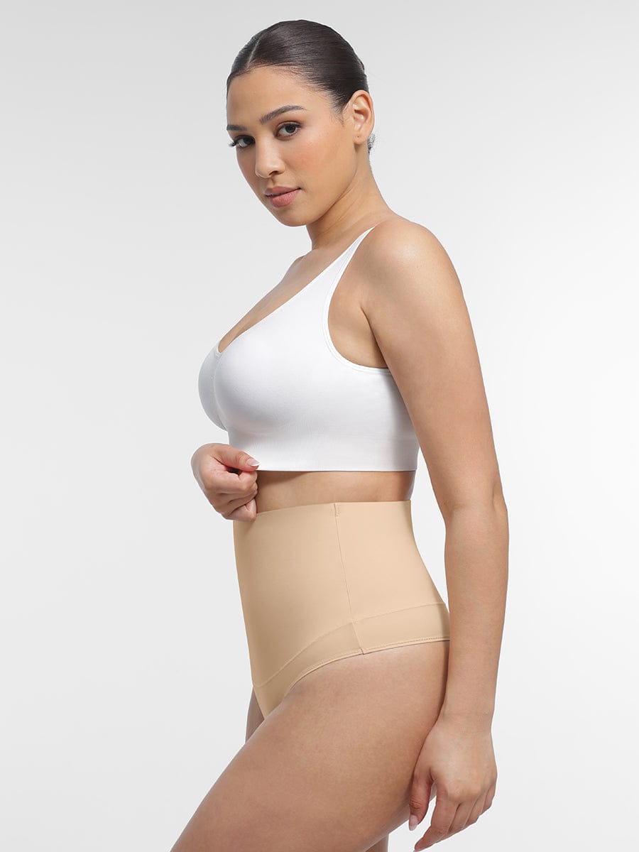 Soutien-gorge gainant à décolleté V et coussinets amovibles