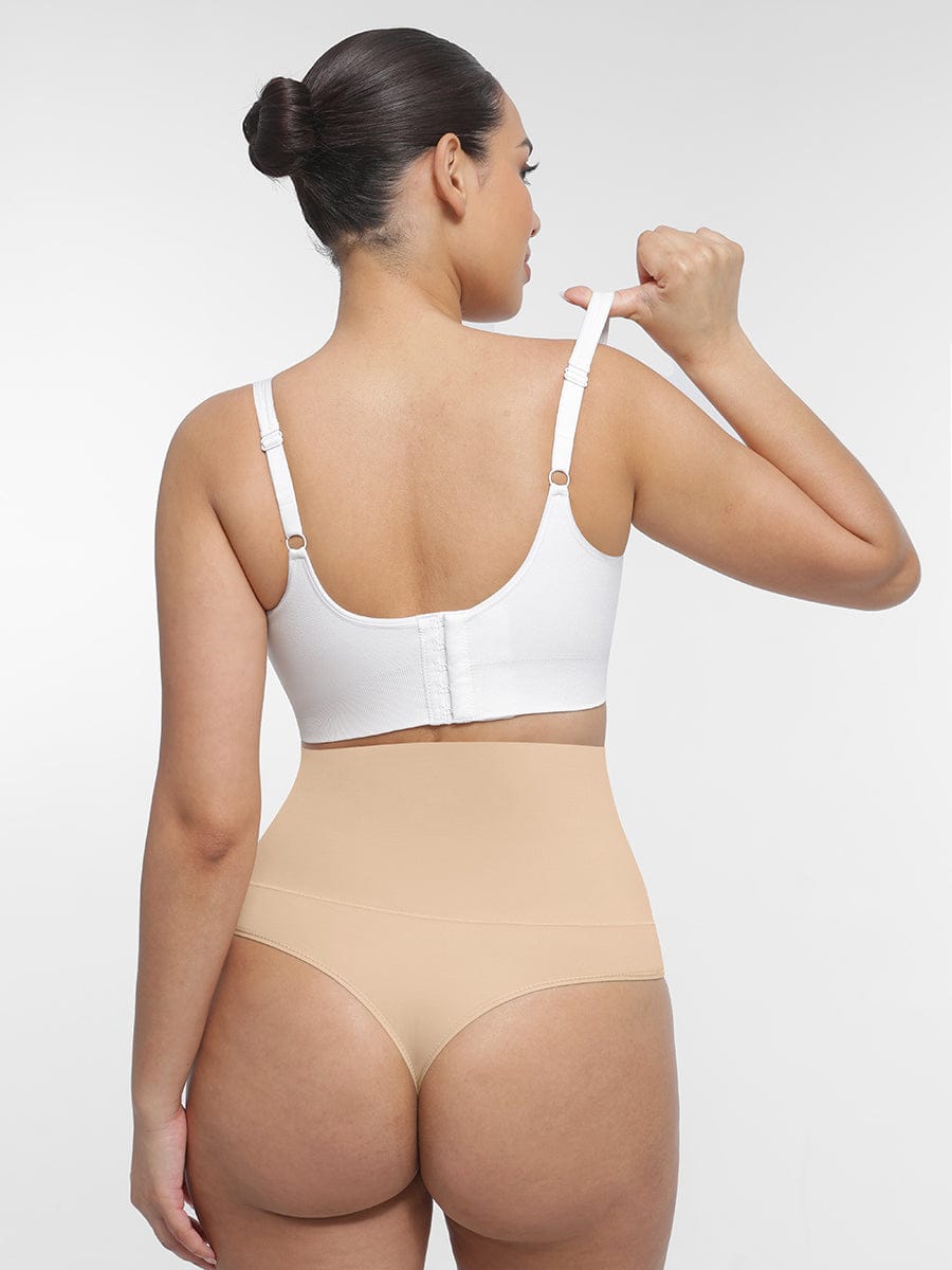 Soutien-gorge gainant à décolleté V et coussinets amovibles