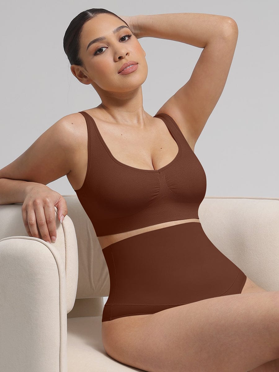Soutien-gorge gainant à décolleté V et coussinets amovibles