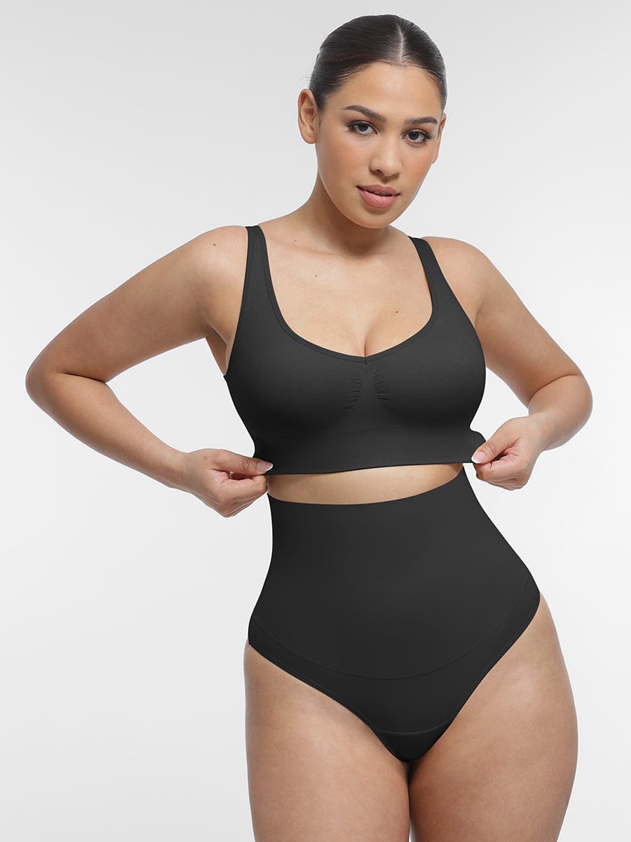 Soutien-gorge gainant à décolleté V et coussinets amovibles