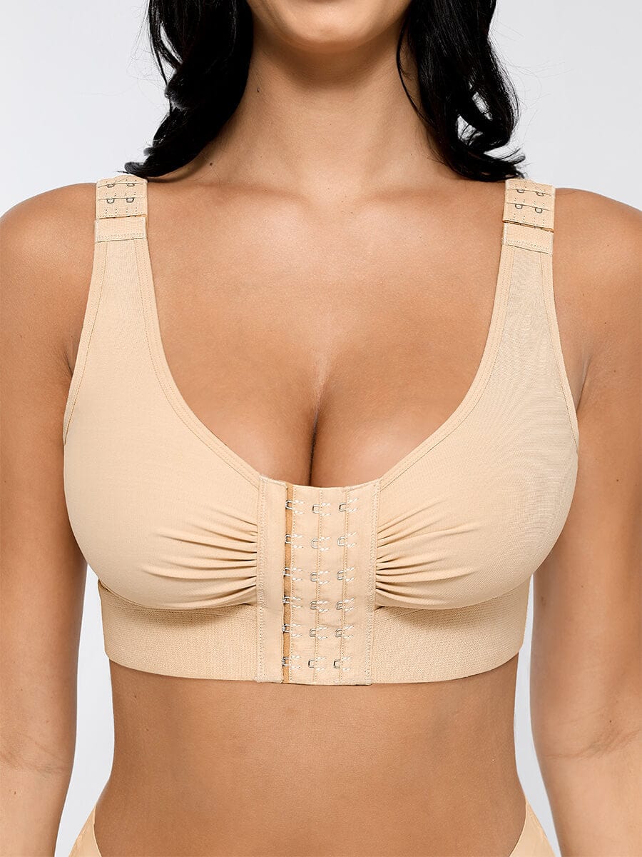Soutien-gorge à fermeture frontale trois rangées