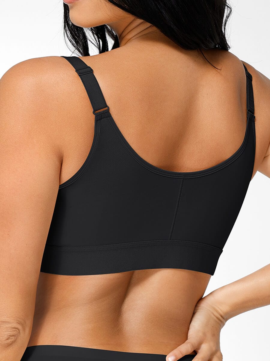 Soutien-gorge couvrant à fermeture frontale et larges bretelles