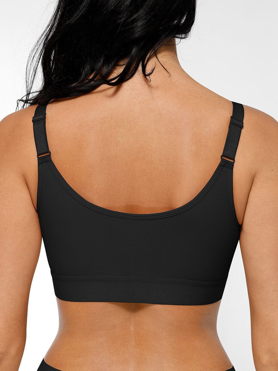 Soutien-gorge couvrant à fermeture frontale et larges bretelles