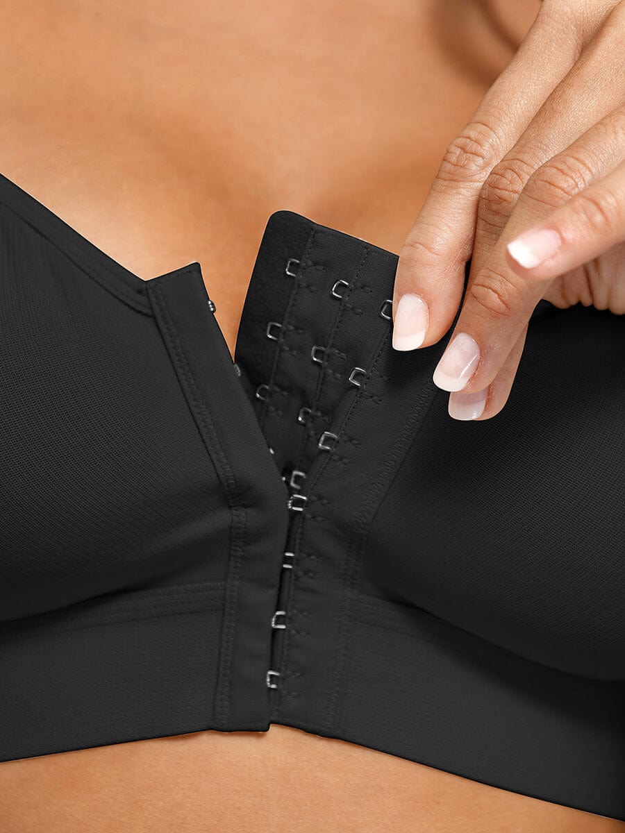 Soutien-gorge couvrant à fermeture frontale et larges bretelles