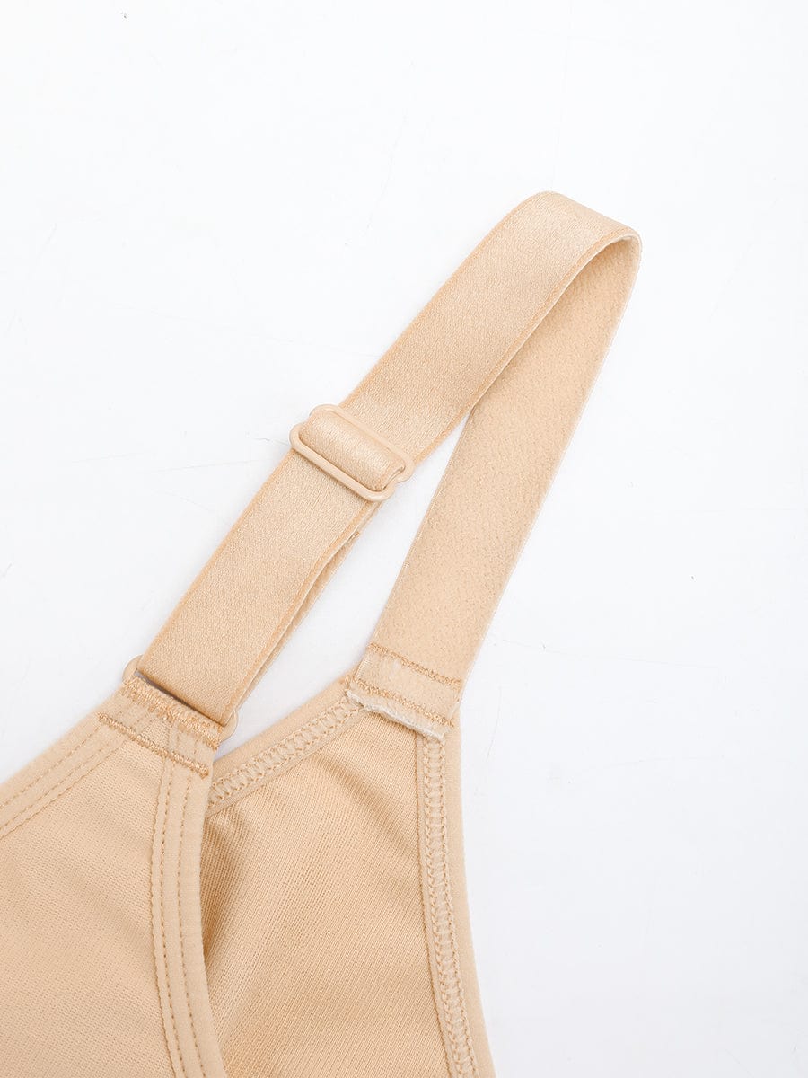 Soutien-gorge couvrant à fermeture frontale et larges bretelles