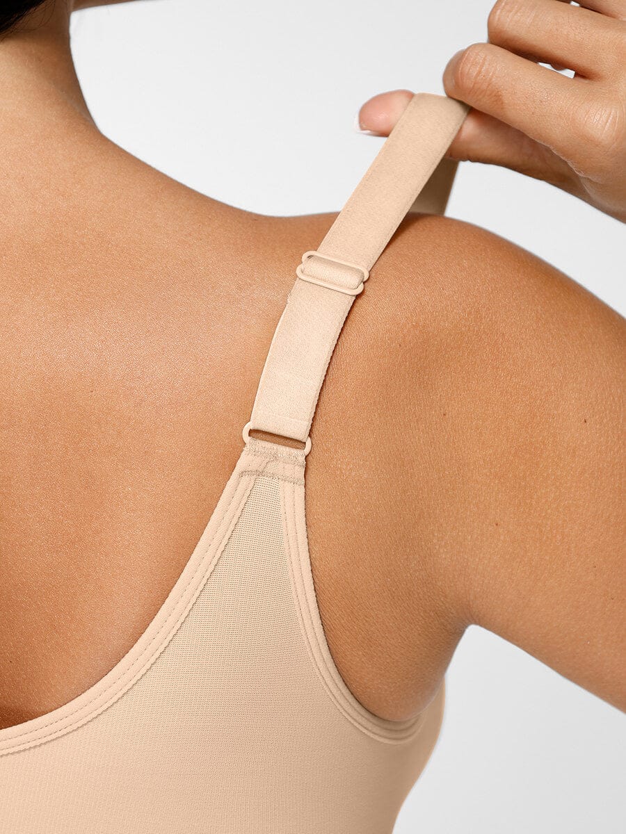 Soutien-gorge couvrant à fermeture frontale et larges bretelles