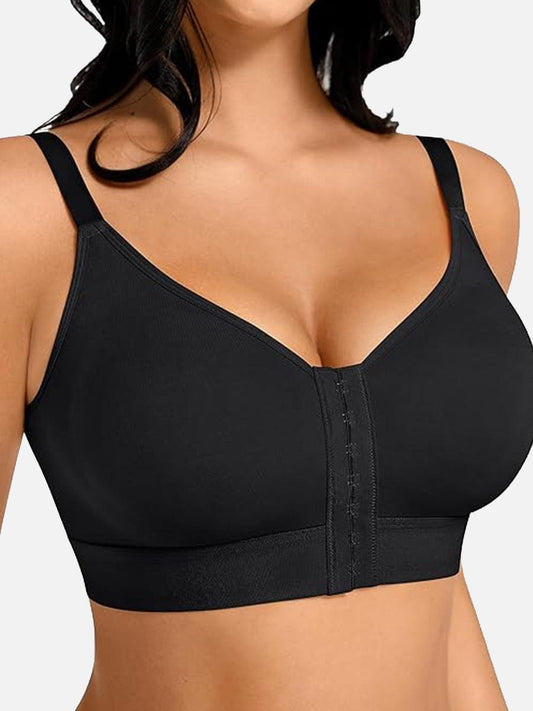 Soutien-gorge couvrant à fermeture frontale et larges bretelles