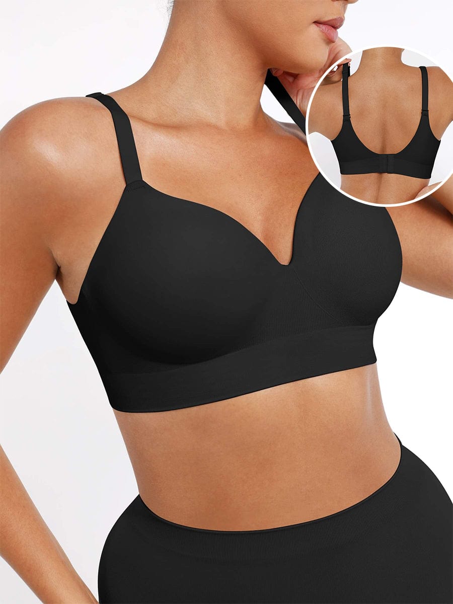 Soutien-gorge gainant sans armatures à bretelles amovibles