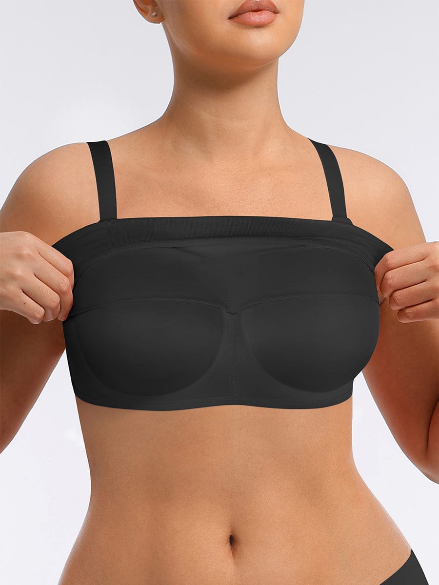 Soutien-gorge gainant sans armatures à bretelles amovibles