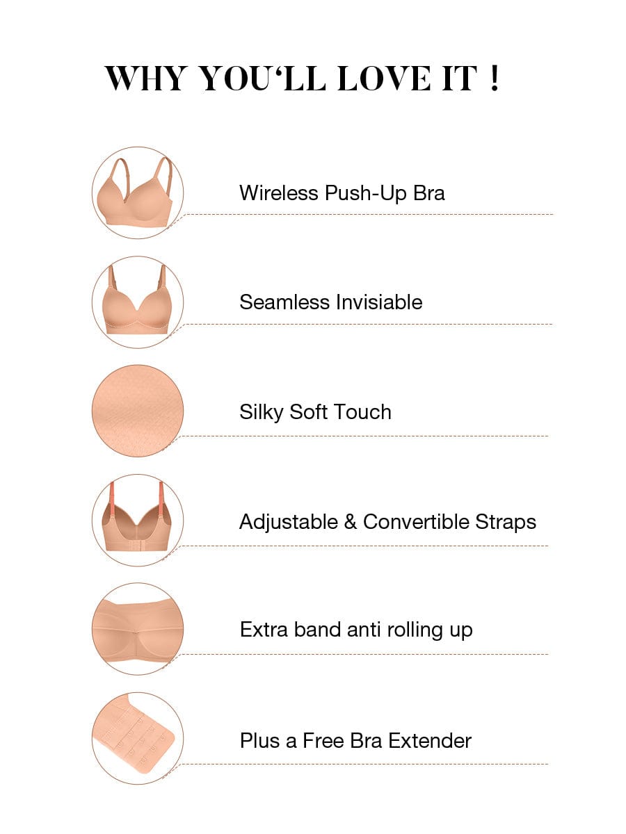 Soutien-gorge gainant sans armatures à bretelles amovibles