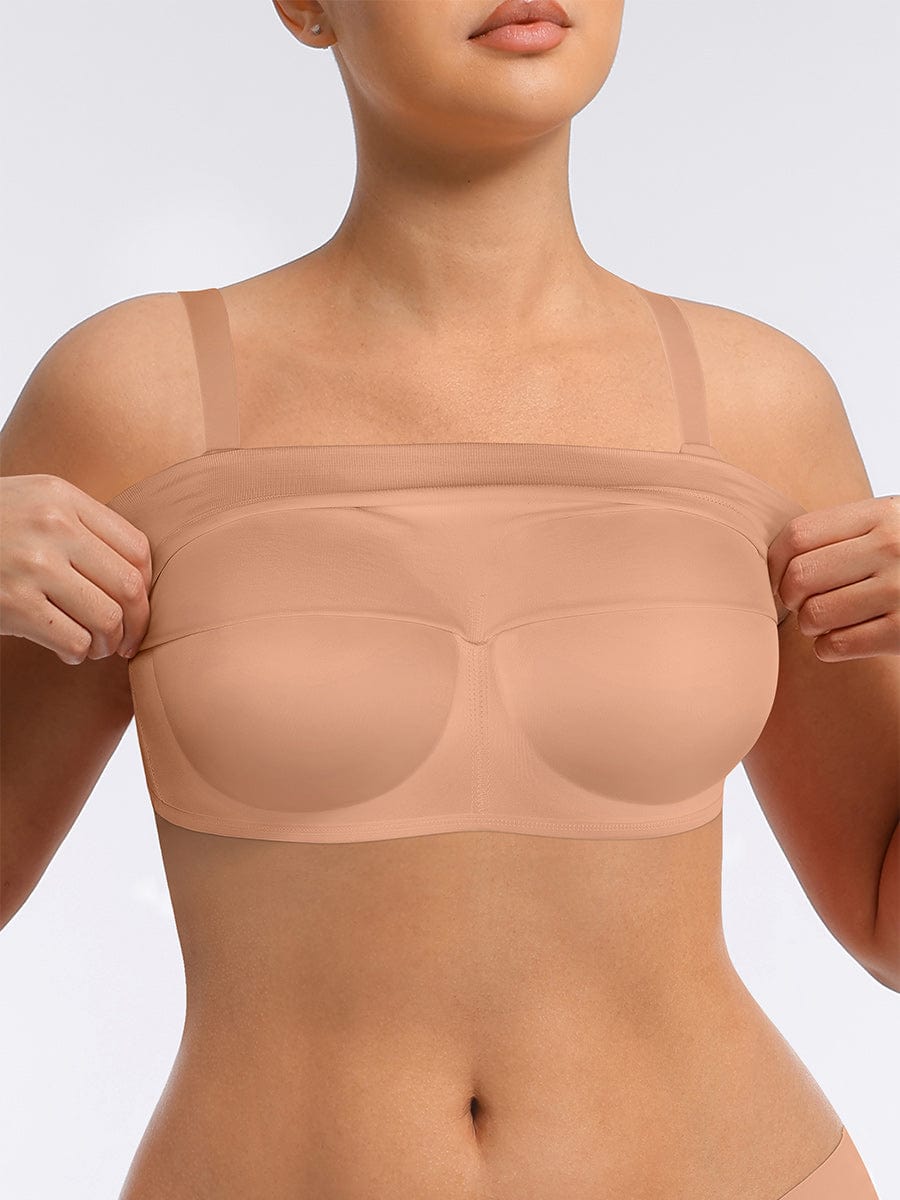 Soutien-gorge gainant sans armatures à bretelles amovibles