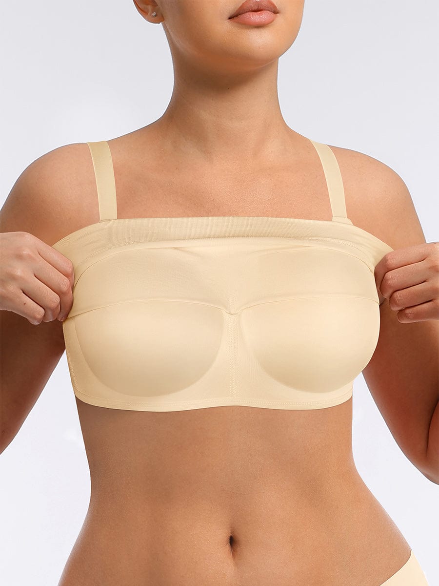 Soutien-gorge gainant sans armatures à bretelles amovibles