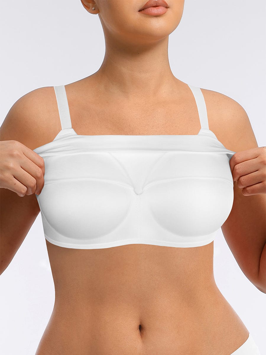 Soutien-gorge gainant sans armatures à bretelles amovibles