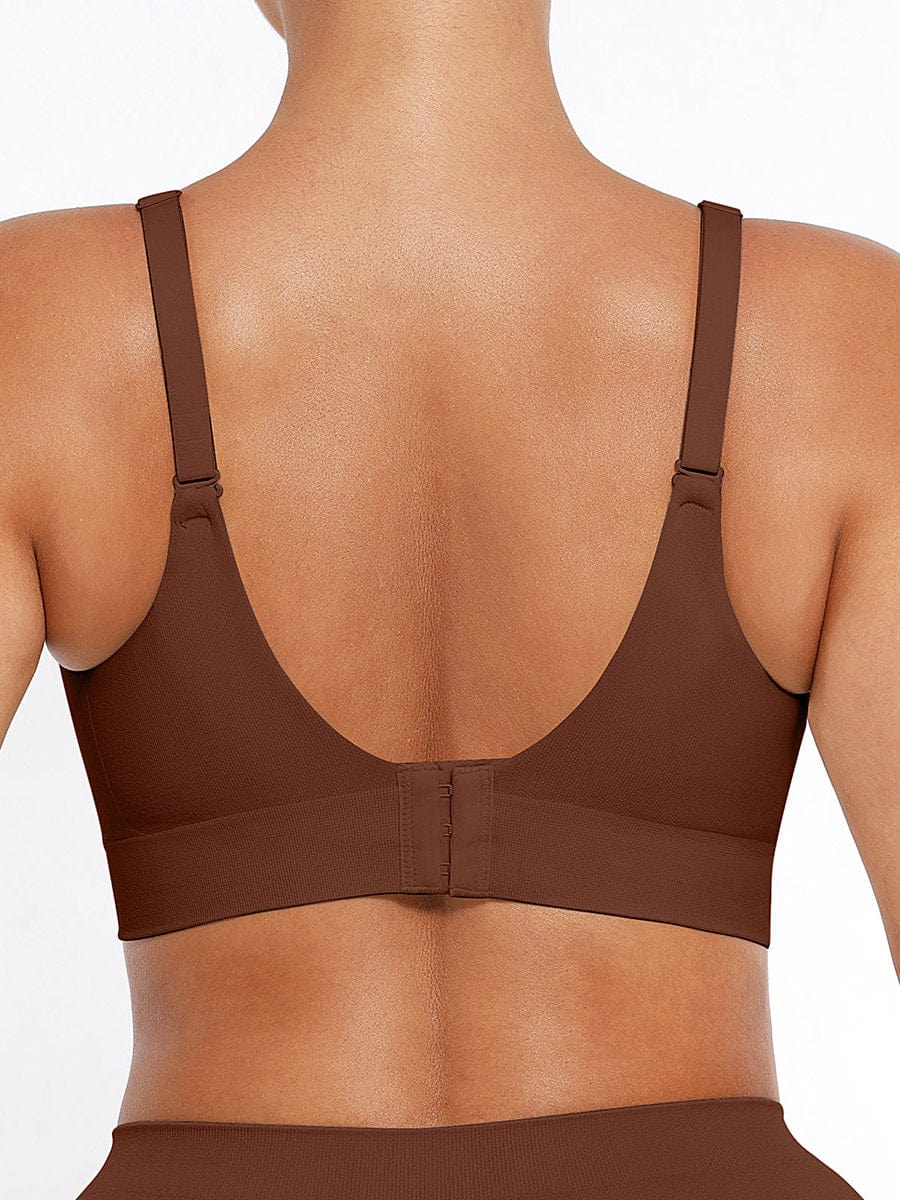 Soutien-gorge gainant sans armatures à bretelles amovibles