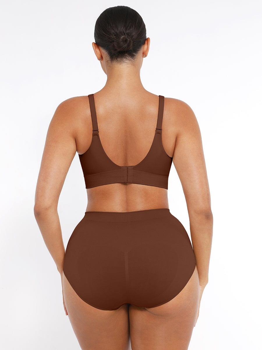 Soutien-gorge gainant sans armatures à bretelles amovibles