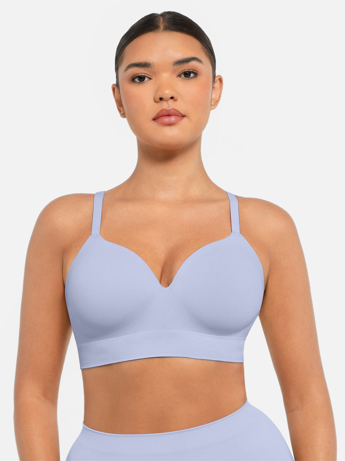 Soutien-gorge gainant sans armatures à bretelles amovibles
