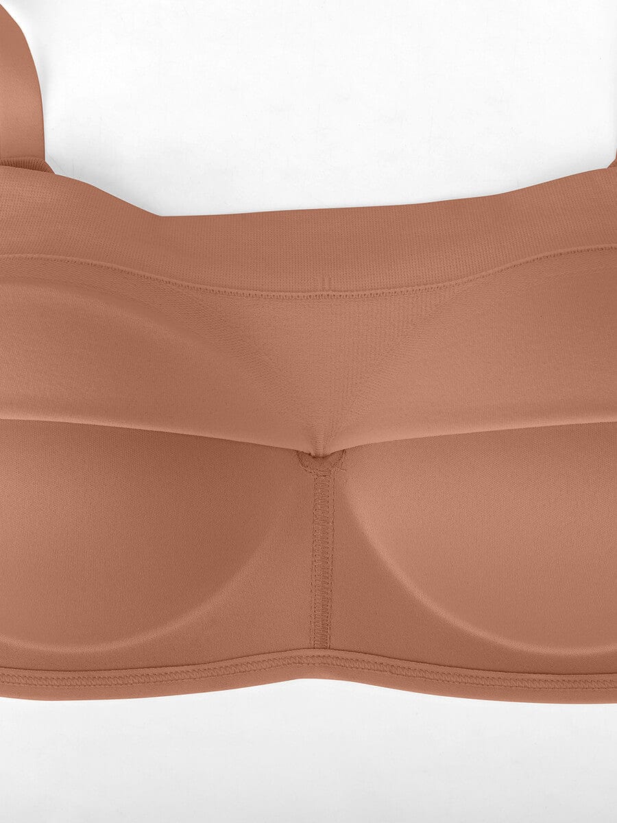 Soutien-gorge gainant sans armatures à bretelles amovibles
