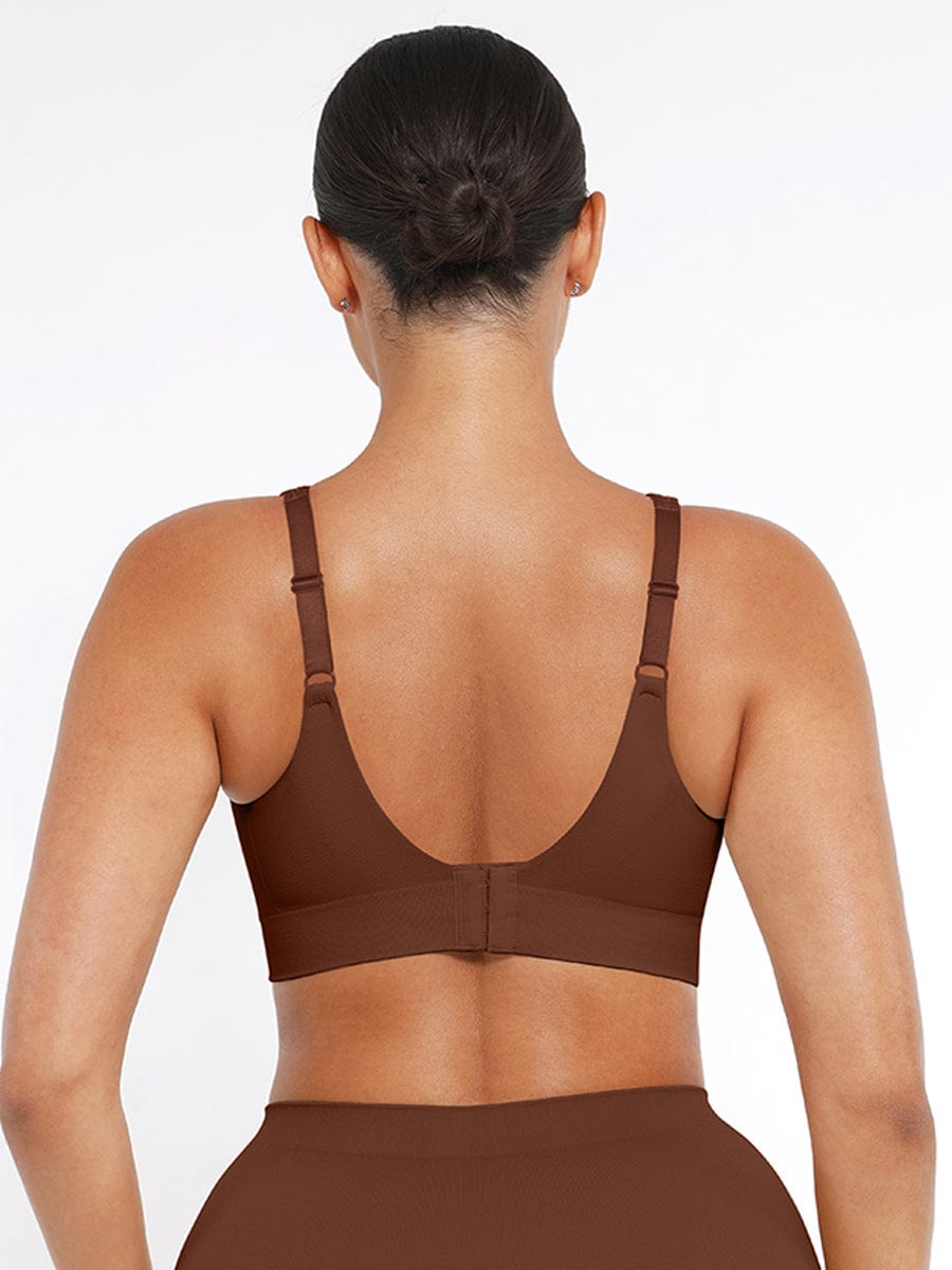 Soutien-gorge gainant sans coutures à bonnets fixes