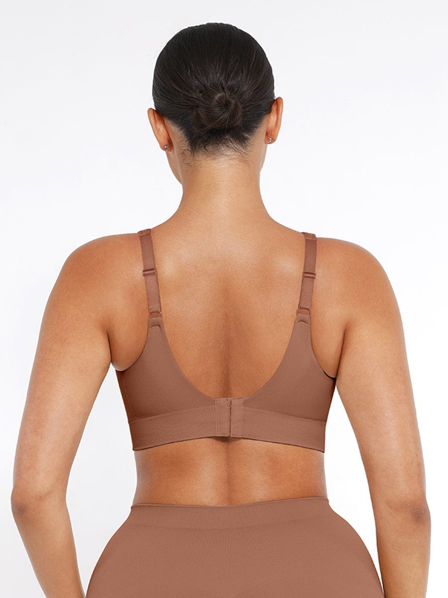 Soutien-gorge gainant sans coutures à bonnets fixes