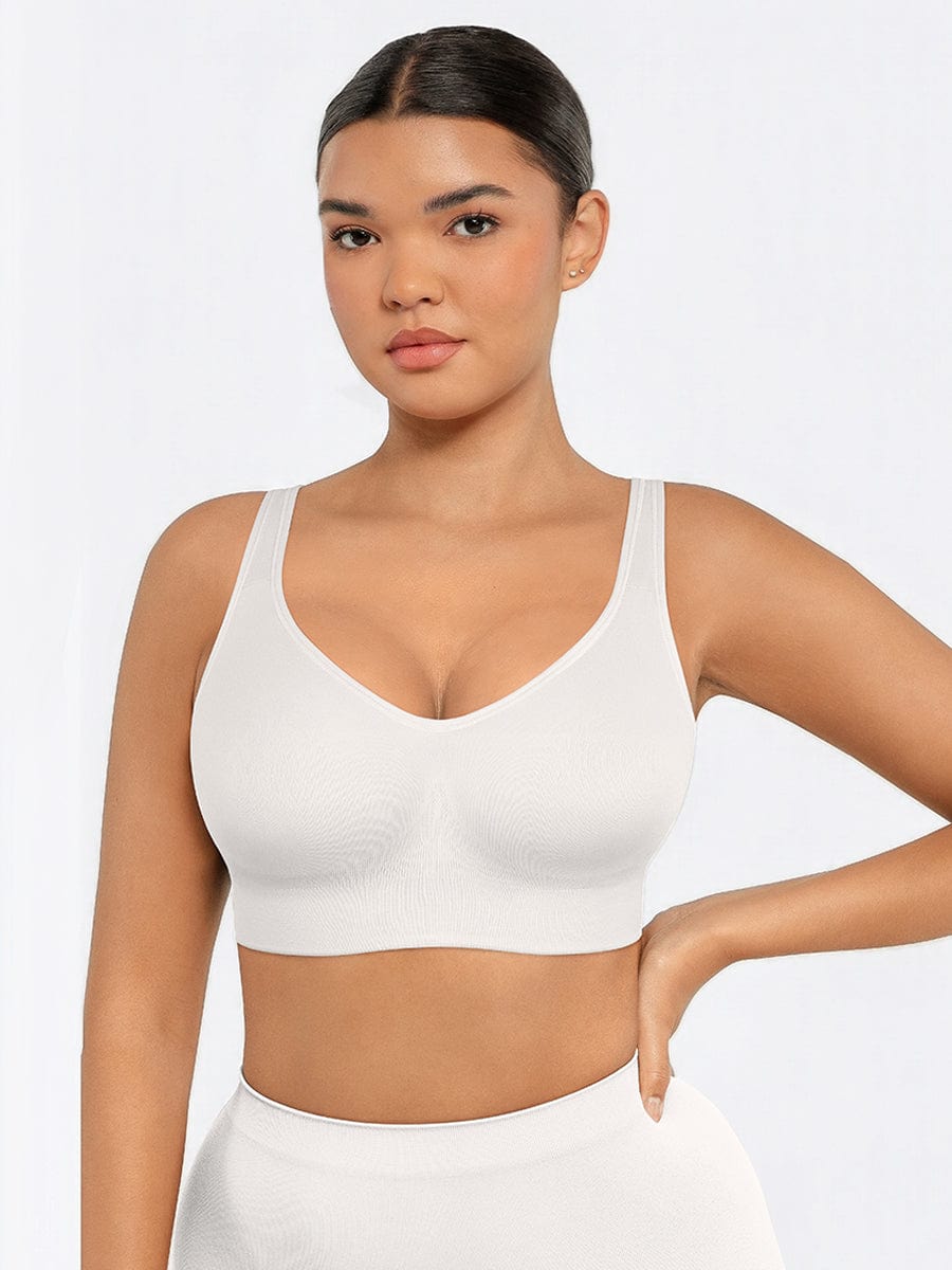Soutien-gorge gainant sans coutures à bonnets fixes