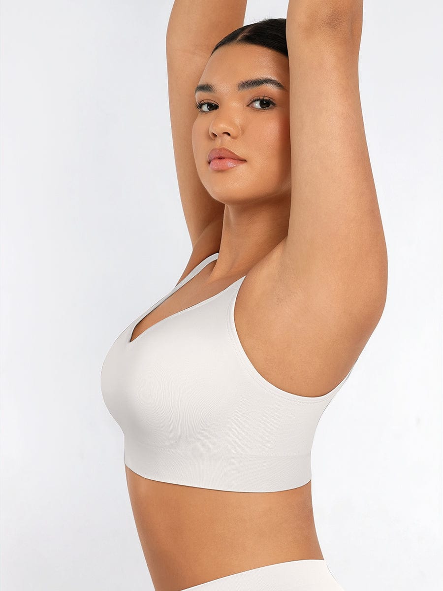 Soutien-gorge gainant sans coutures à bonnets fixes