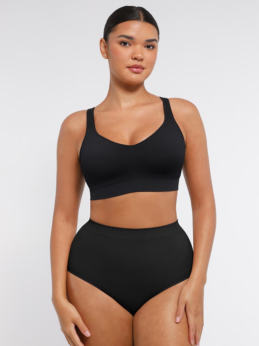 Soutien-gorge gainant sans coutures à bonnets fixes