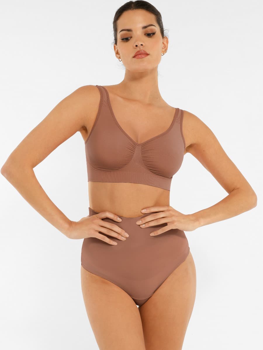 Bralette gainante sans coutures à dos large