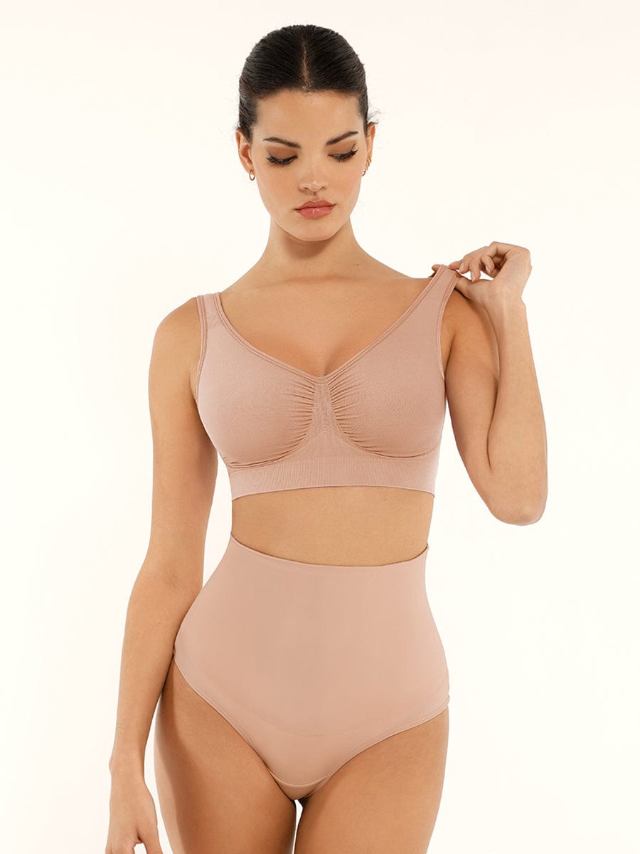 Bralette gainante sans coutures à dos large