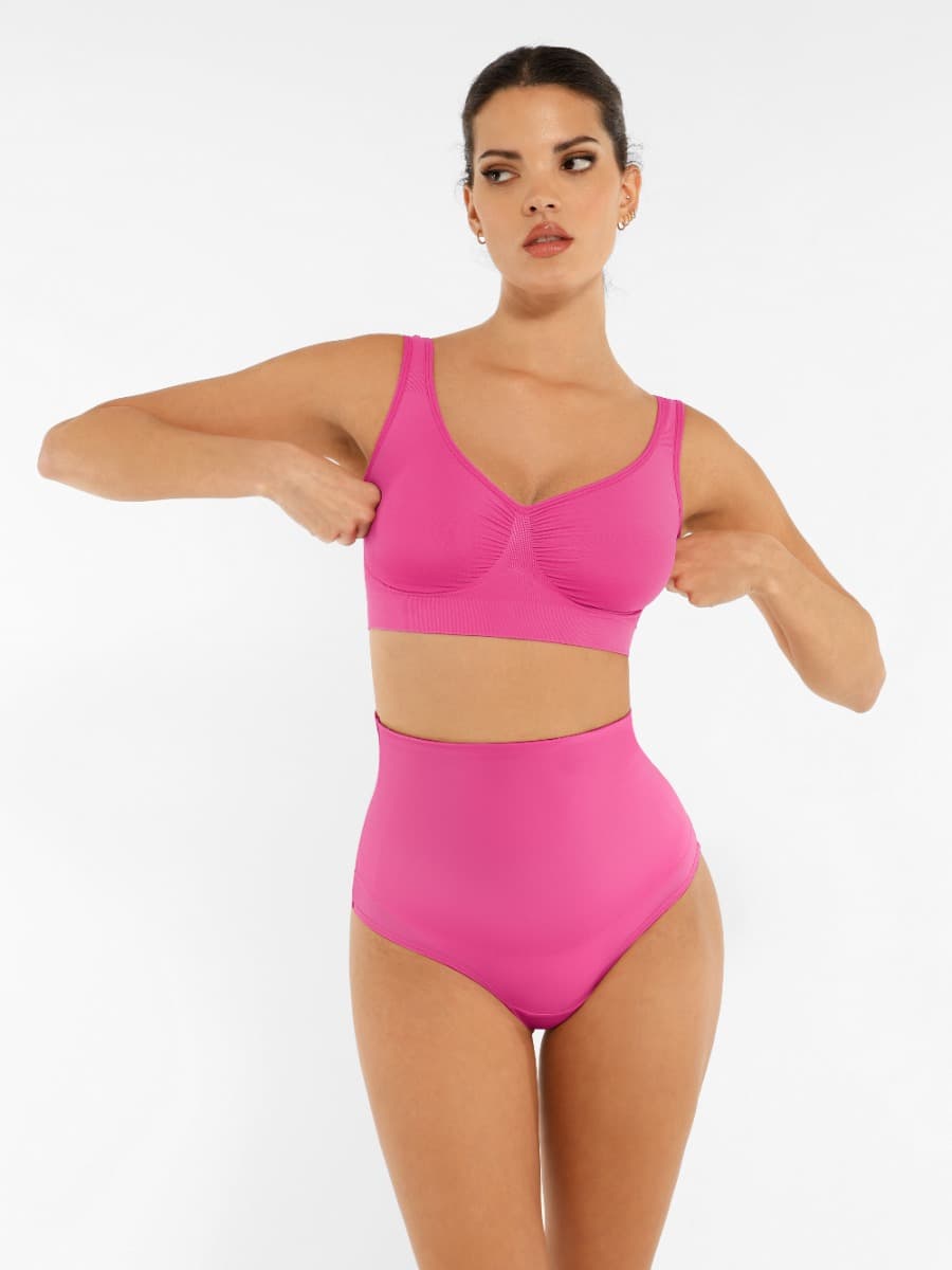 Bralette gainante sans coutures à dos large