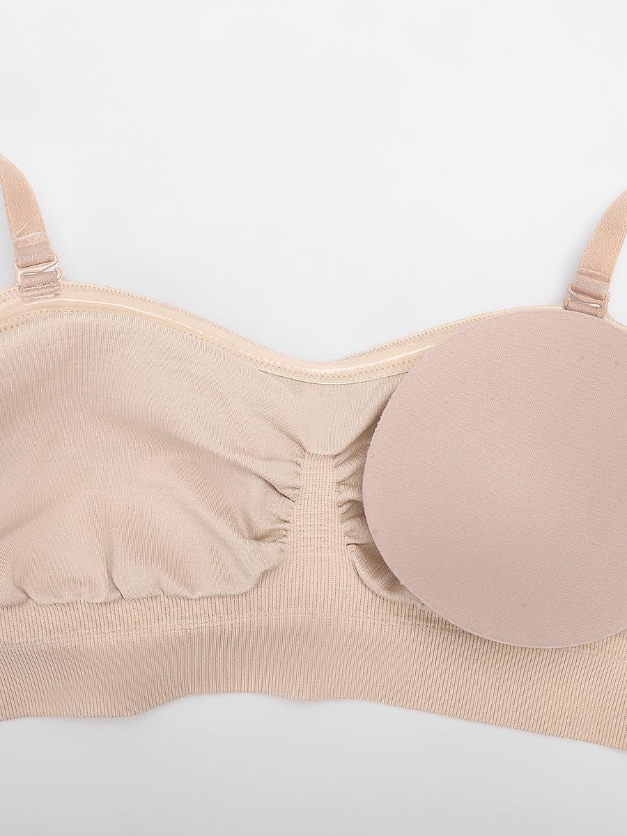 Soutien-gorge bandeau sans armatures à coussinets amovibles