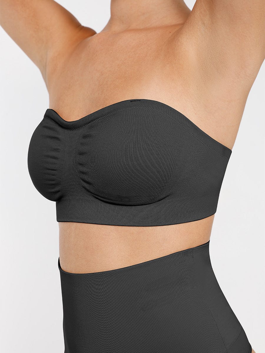 Soutien-gorge bandeau sans armatures à coussinets amovibles