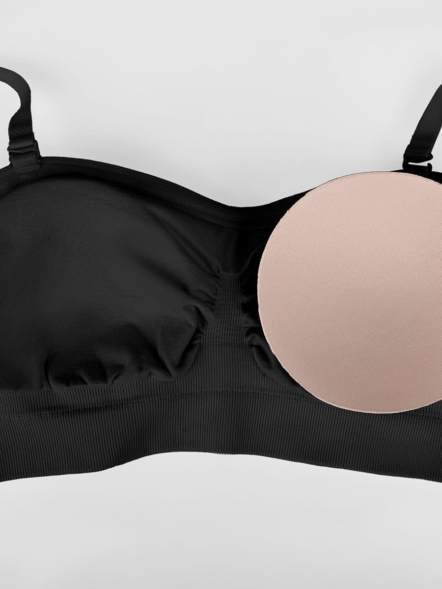Soutien-gorge bandeau sans armatures à coussinets amovibles