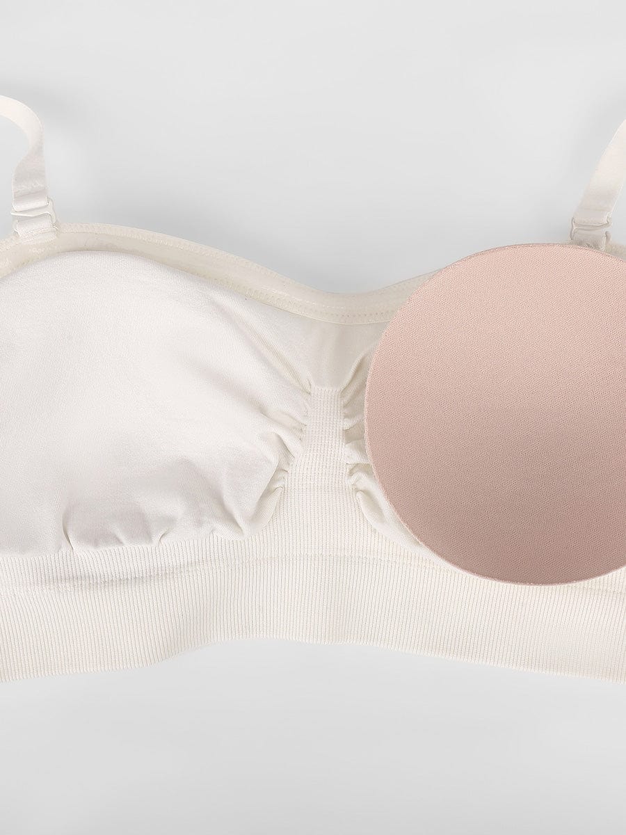 Soutien-gorge bandeau sans armatures à coussinets amovibles