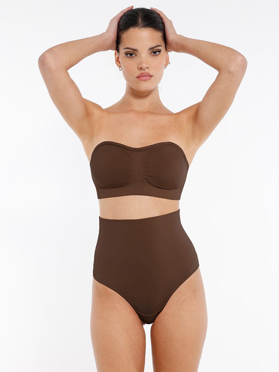 Soutien-gorge bandeau sans armatures à coussinets amovibles