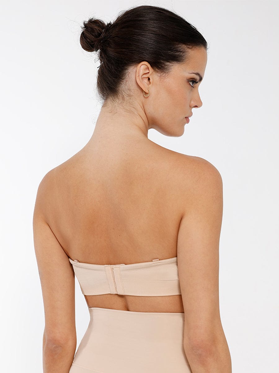 Soutien-gorge bandeau sans armatures à coussinets amovibles