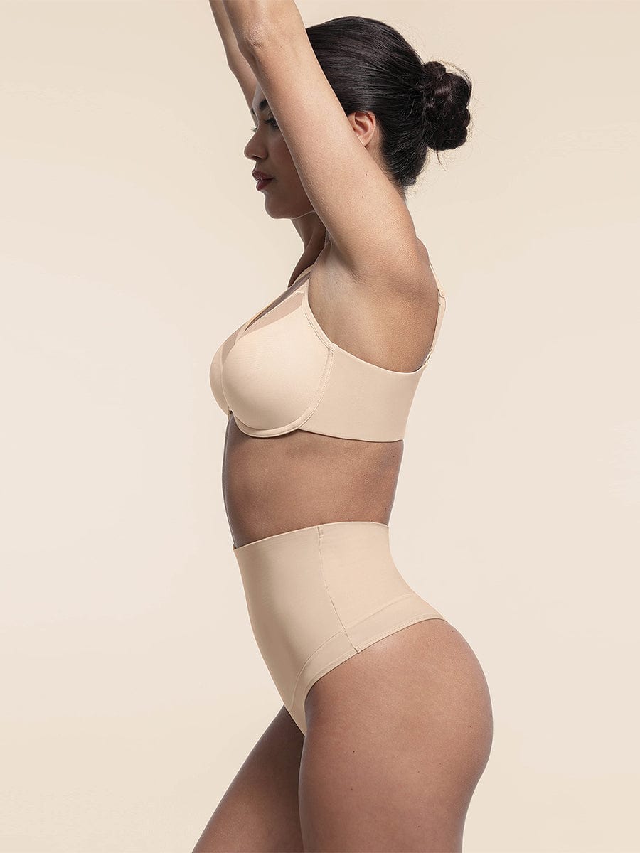 Soutien-gorge couvrant à armatures en maille extensible