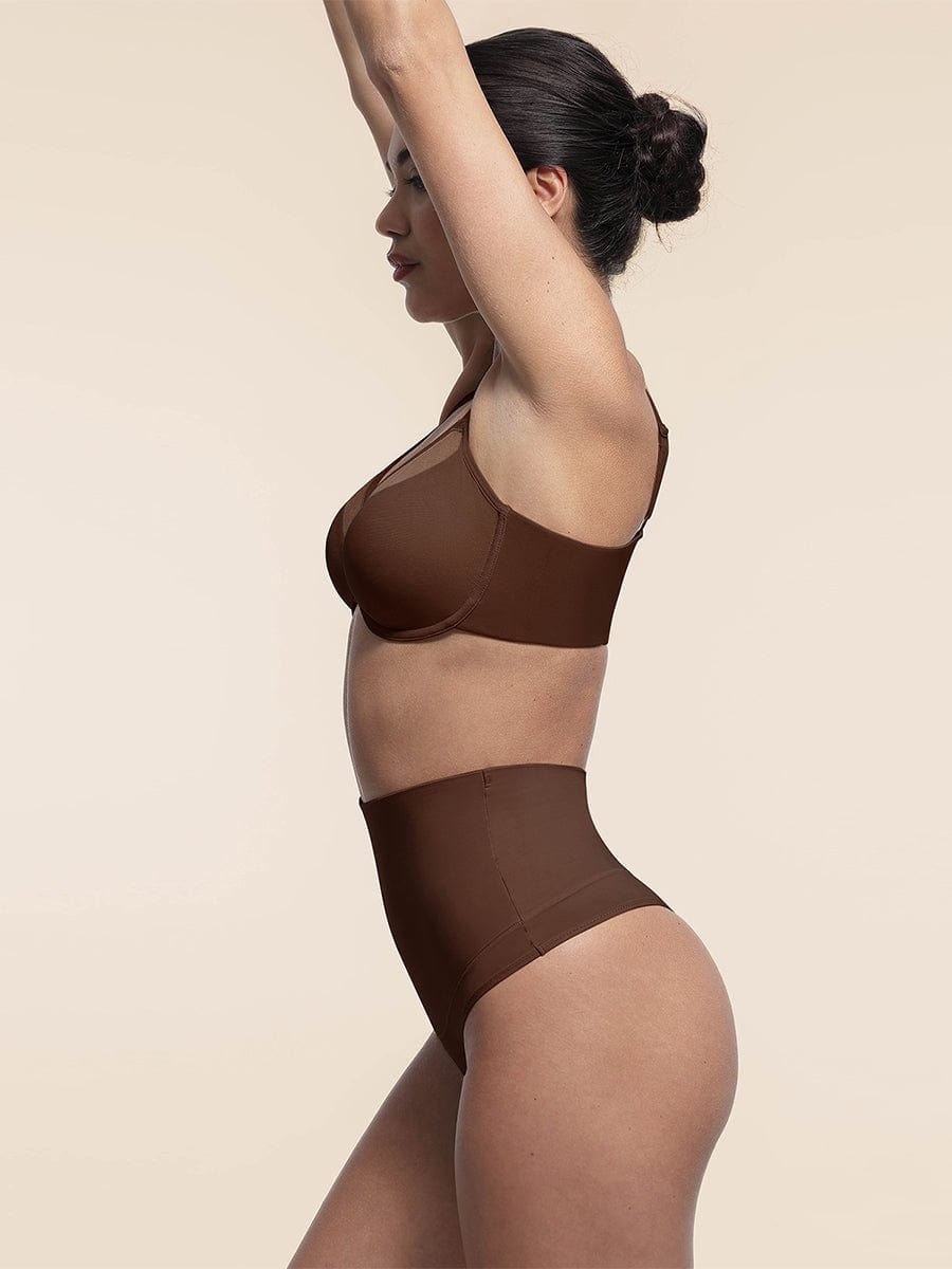 Soutien-gorge couvrant à armatures en maille extensible