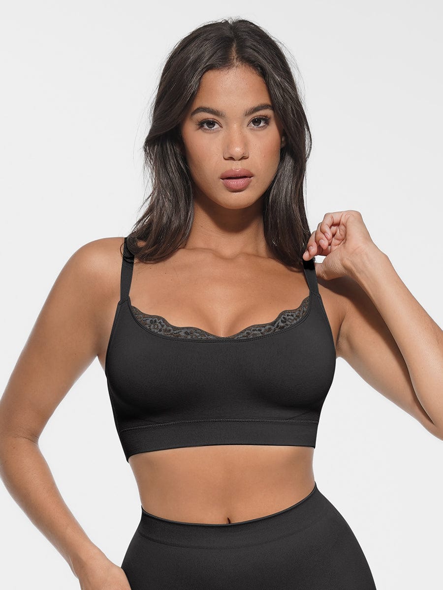 Bralette sans coutures à encolure arrondie