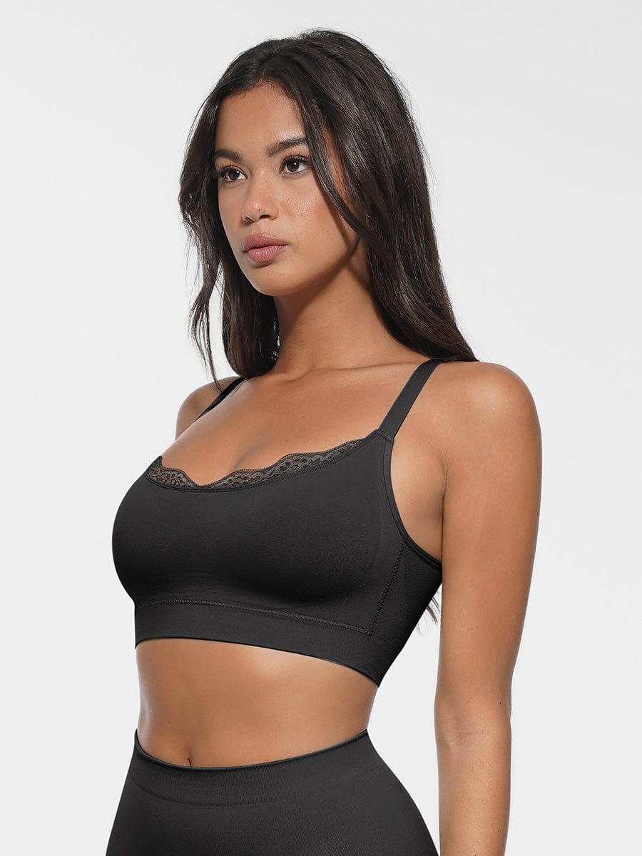 Bralette sans coutures à encolure arrondie