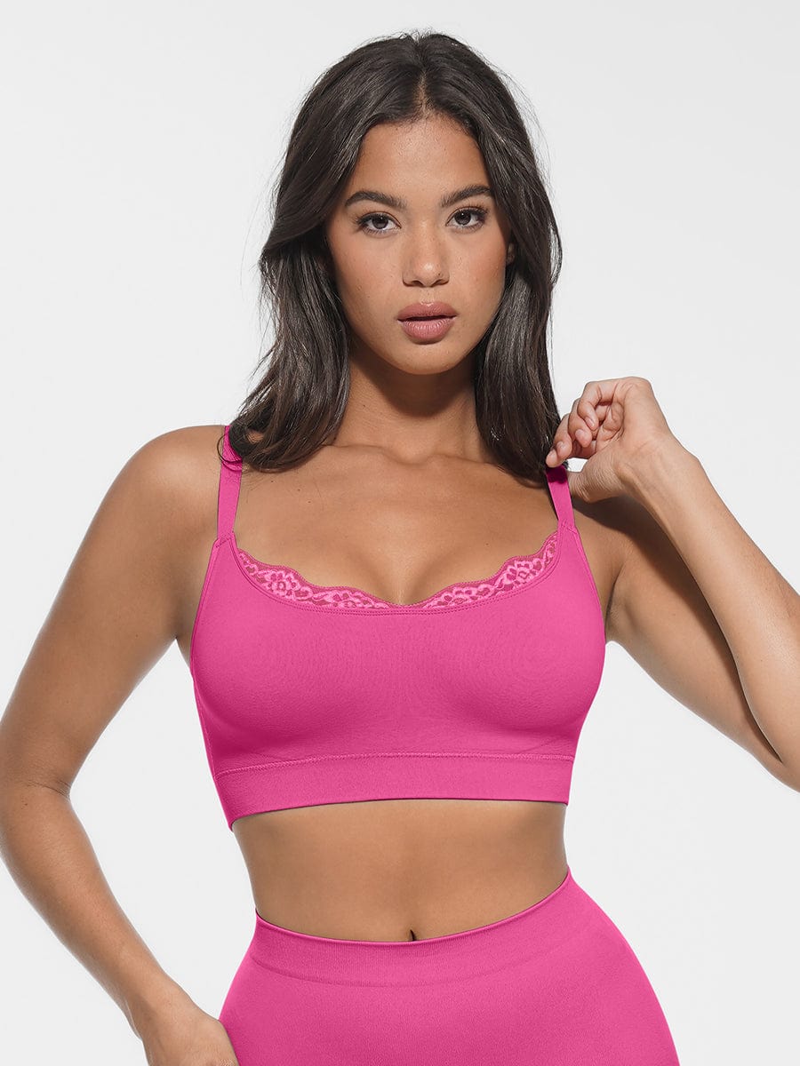 Bralette sans coutures à encolure arrondie