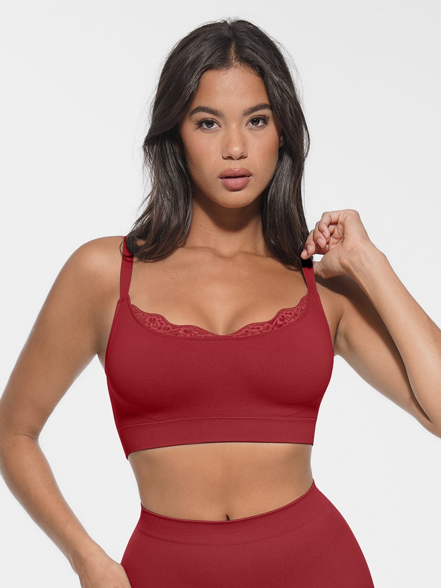 Bralette sans coutures à encolure arrondie