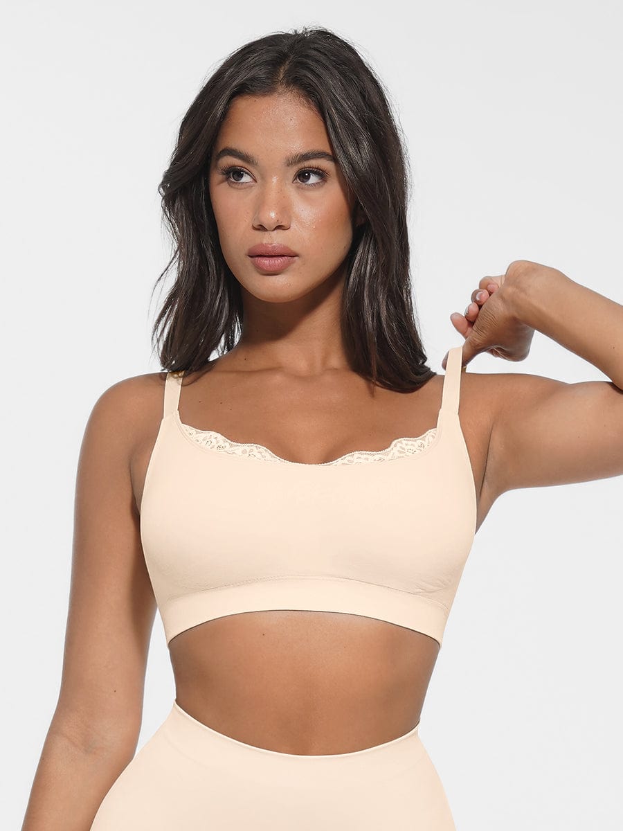 Bralette sans coutures à encolure arrondie