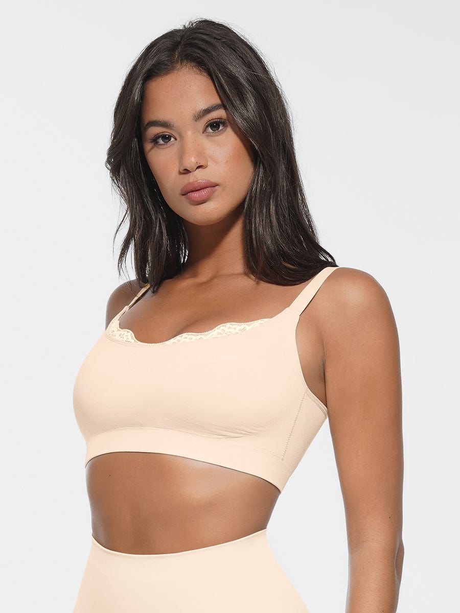 Bralette sans coutures à encolure arrondie