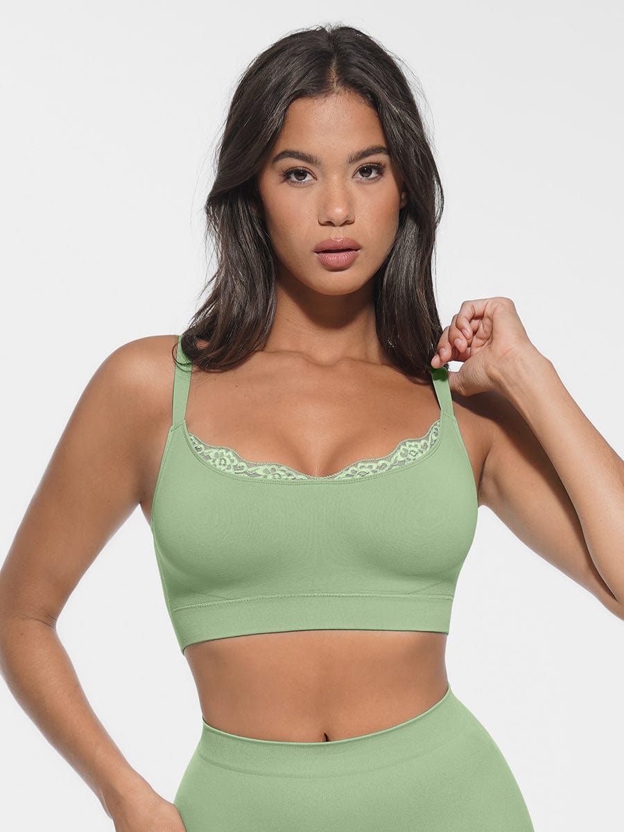 Bralette sans coutures à encolure arrondie