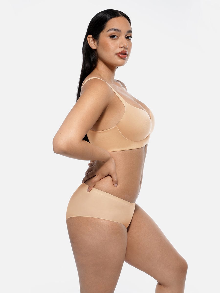 Soutien-gorge push-up demi-bonnet sans armatures
