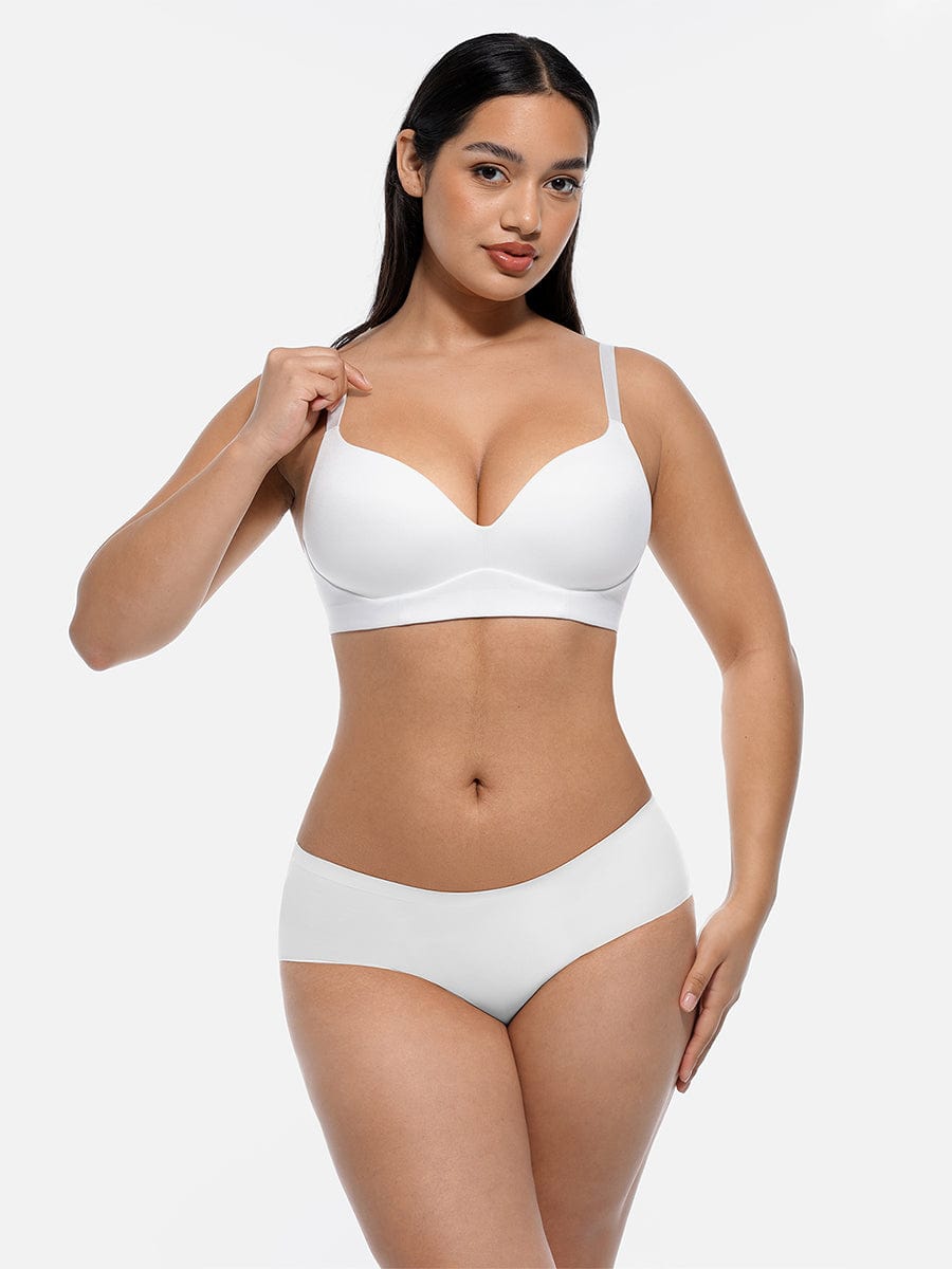 Soutien-gorge push-up demi-bonnet sans armatures
