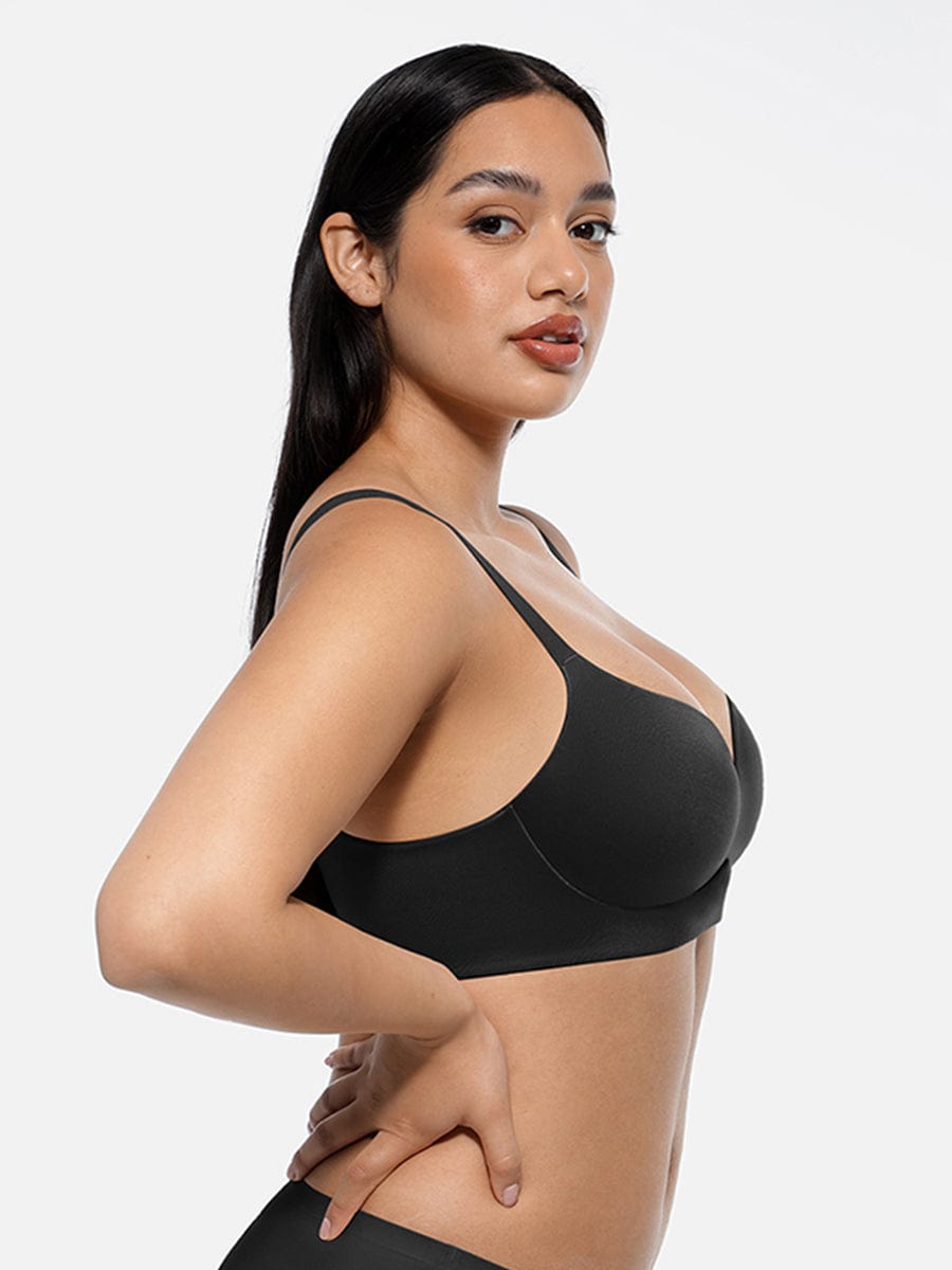 Soutien-gorge push-up demi-bonnet sans armatures