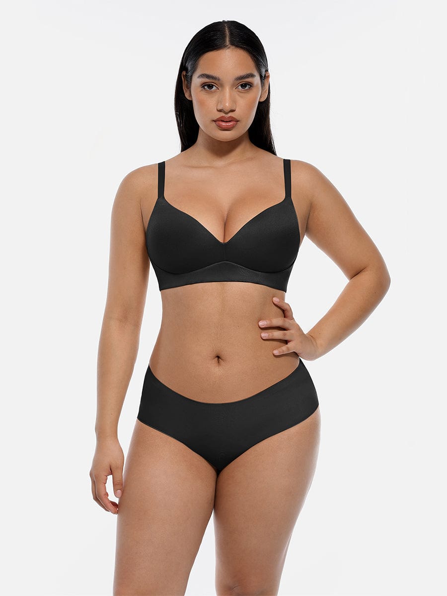Soutien-gorge push-up demi-bonnet sans armatures