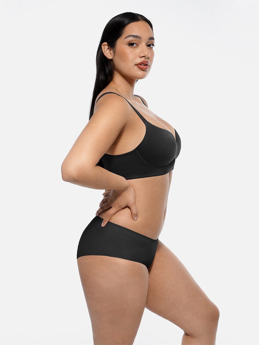Soutien-gorge push-up demi-bonnet sans armatures