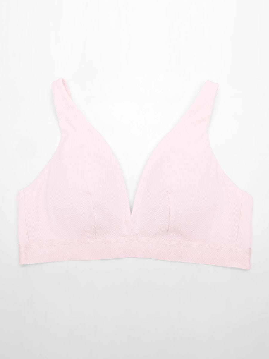 Bralette en modal côtelé à décolleté V